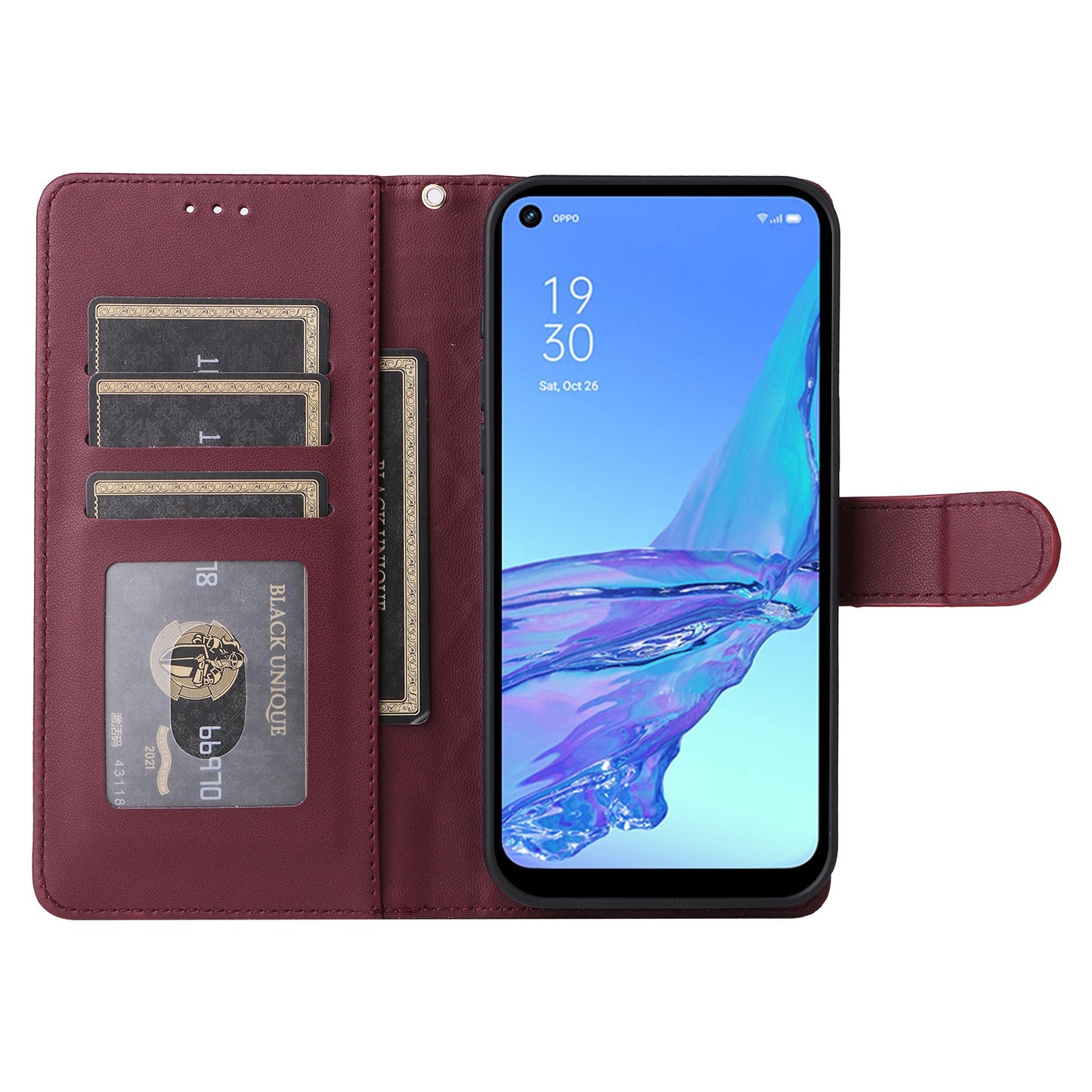 OPPO A53 / A53s Diamond Lattice Leather Flip Phone Case - Durable and Convenient Holder with Precision Cutouts