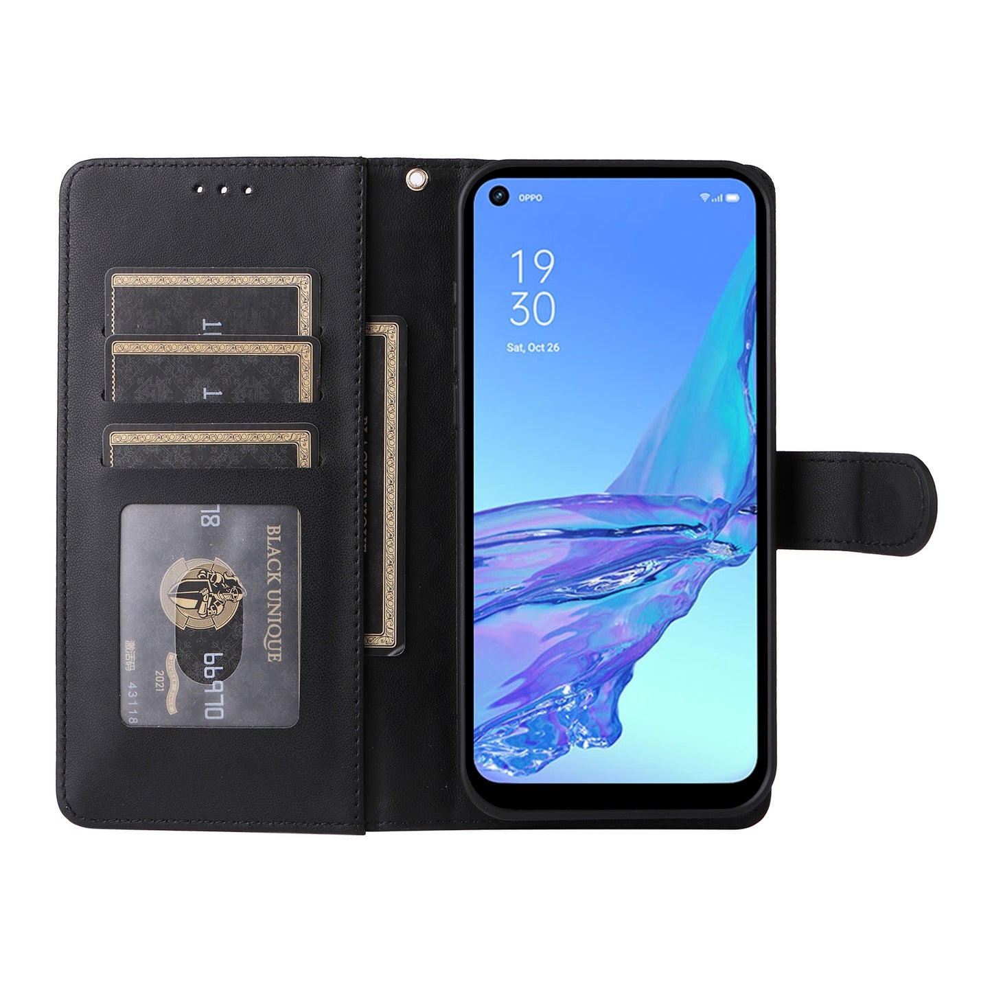 OPPO A53 / A53s Diamond Lattice Leather Flip Phone Case - Durable and Convenient Holder with Precision Cutouts