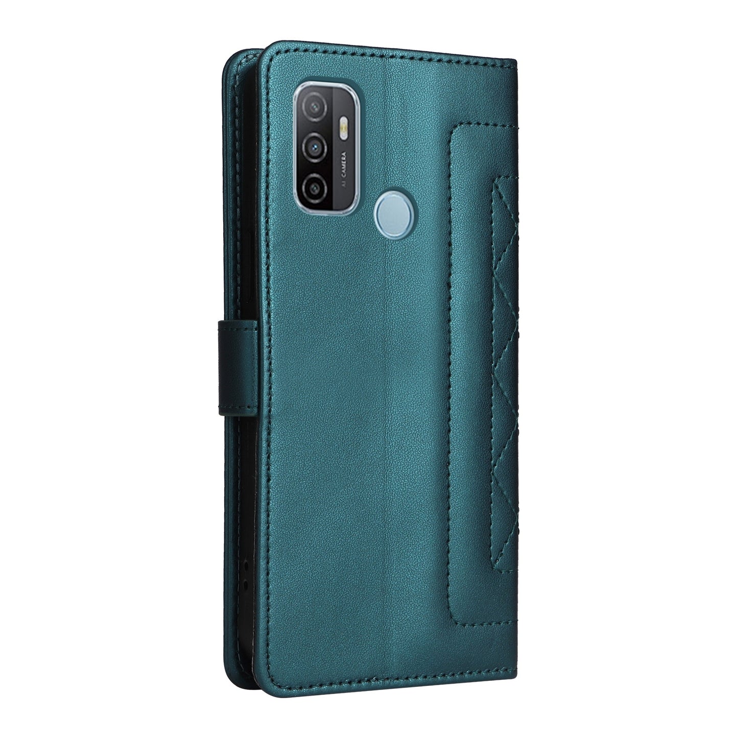 OPPO A53 / A53s Diamond Lattice Leather Flip Phone Case - Durable and Convenient Holder with Precision Cutouts