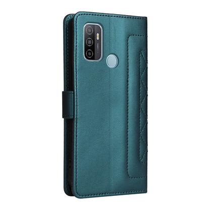 OPPO A53 / A53s Diamond Lattice Leather Flip Phone Case - Durable and Convenient Holder with Precision Cutouts