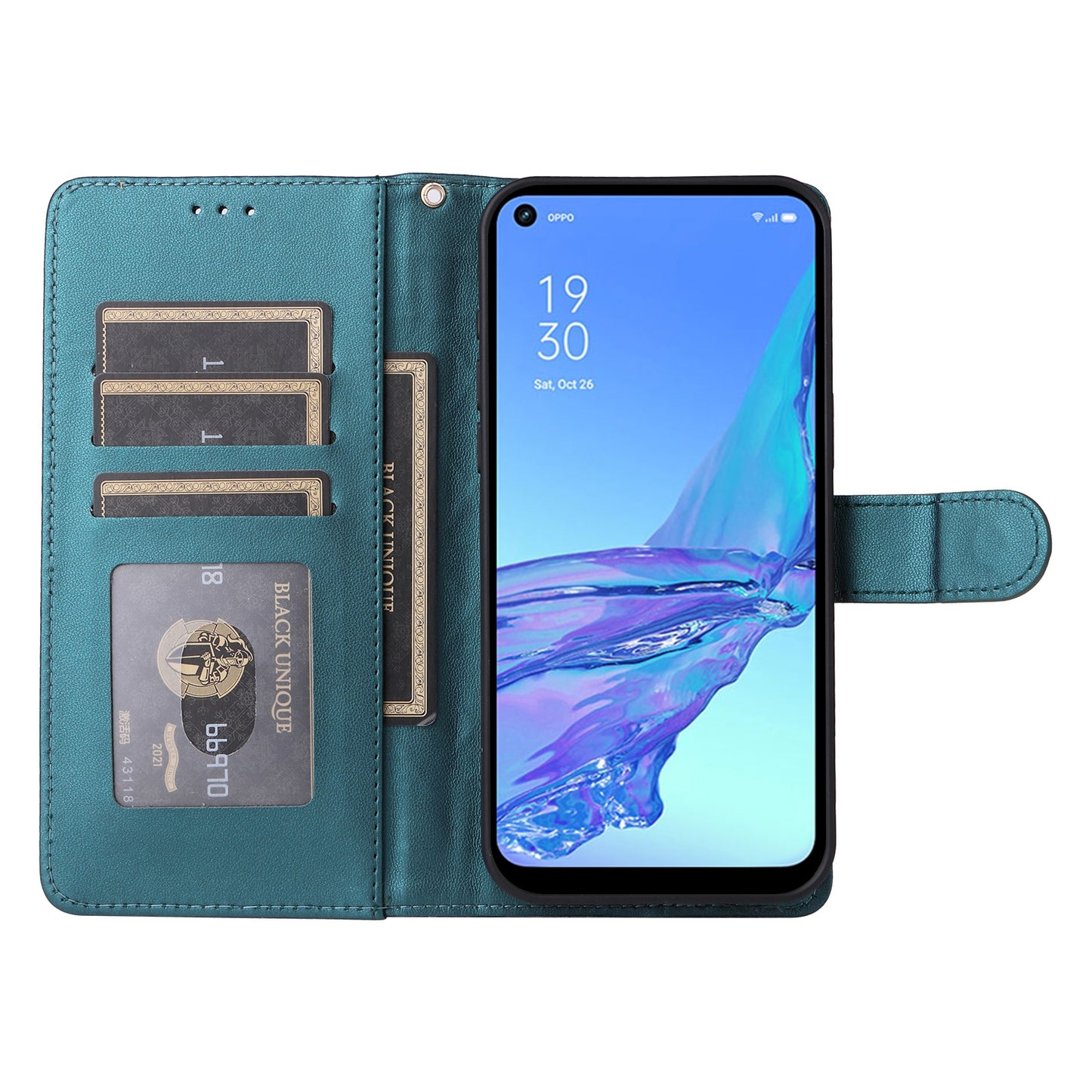 OPPO A53 / A53s Diamond Lattice Leather Flip Phone Case - Durable and Convenient Holder with Precision Cutouts