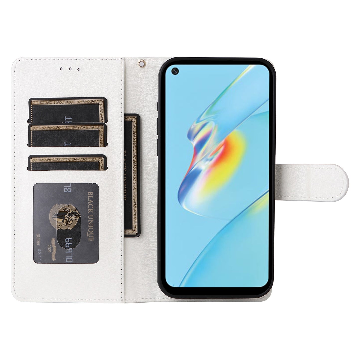 OPPO A54 4G / A16 Diamond Lattice Leather Flip Phone Case - Durable and Convenient Holder with Precision Cutouts