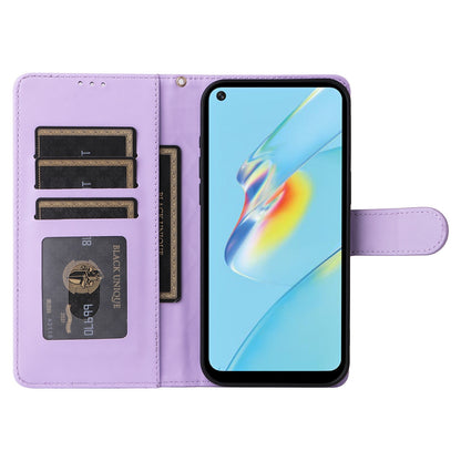 OPPO A54 4G / A16 Diamond Lattice Leather Flip Phone Case - Durable and Convenient Holder with Precision Cutouts