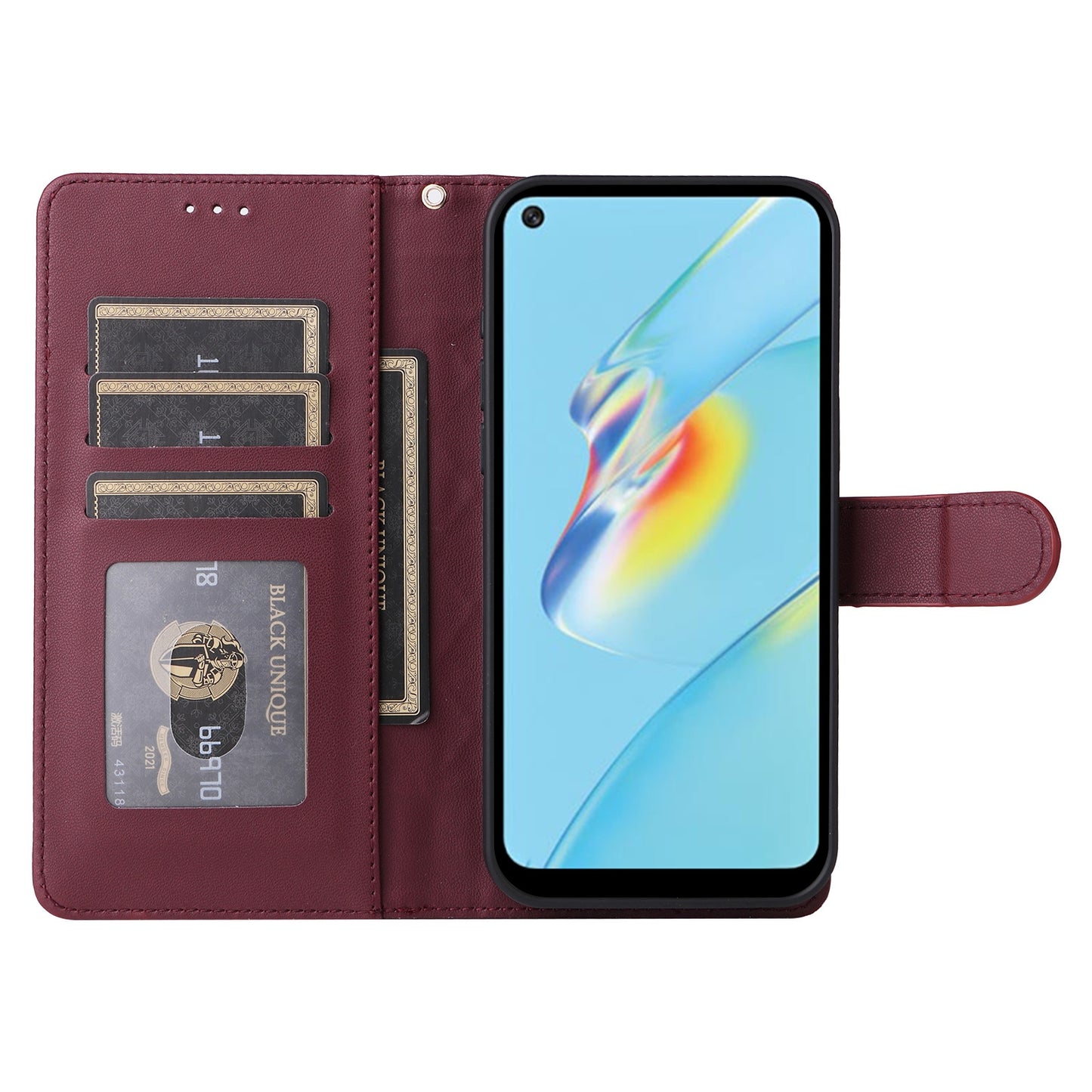 OPPO A54 4G / A16 Diamond Lattice Leather Flip Phone Case - Durable and Convenient Holder with Precision Cutouts