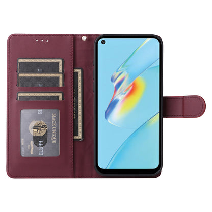 OPPO A54 4G / A16 Diamond Lattice Leather Flip Phone Case - Durable and Convenient Holder with Precision Cutouts