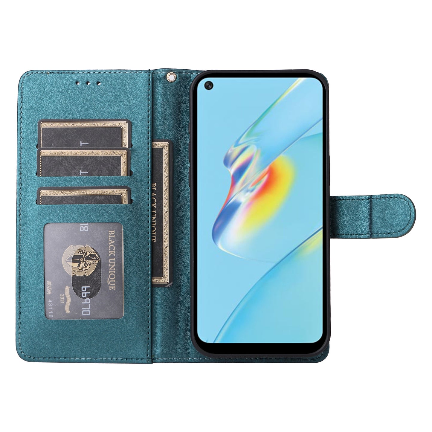 OPPO A54 4G / A16 Diamond Lattice Leather Flip Phone Case - Durable and Convenient Holder with Precision Cutouts