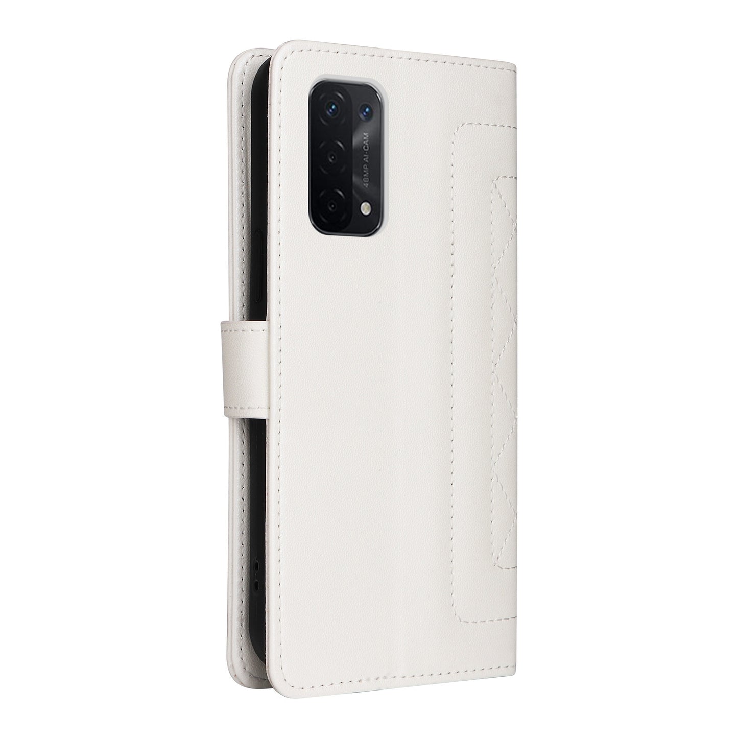 OPPO A54 5G / A74 5G Diamond Lattice Leather Flip Phone Case - Durable and Convenient Holder with Precision Cutouts