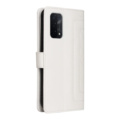 OPPO A54 5G / A74 5G Diamond Lattice Leather Flip Phone Case - Durable and Convenient Holder with Precision Cutouts