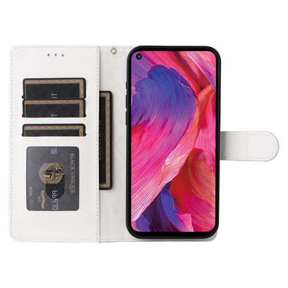 OPPO A54 5G / A74 5G Diamond Lattice Leather Flip Phone Case - Durable and Convenient Holder with Precision Cutouts