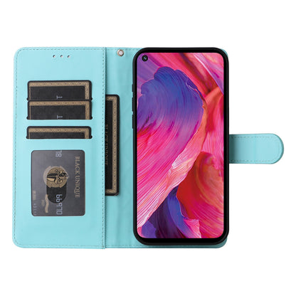 OPPO A54 5G / A74 5G Diamond Lattice Leather Flip Phone Case - Durable and Convenient Holder with Precision Cutouts