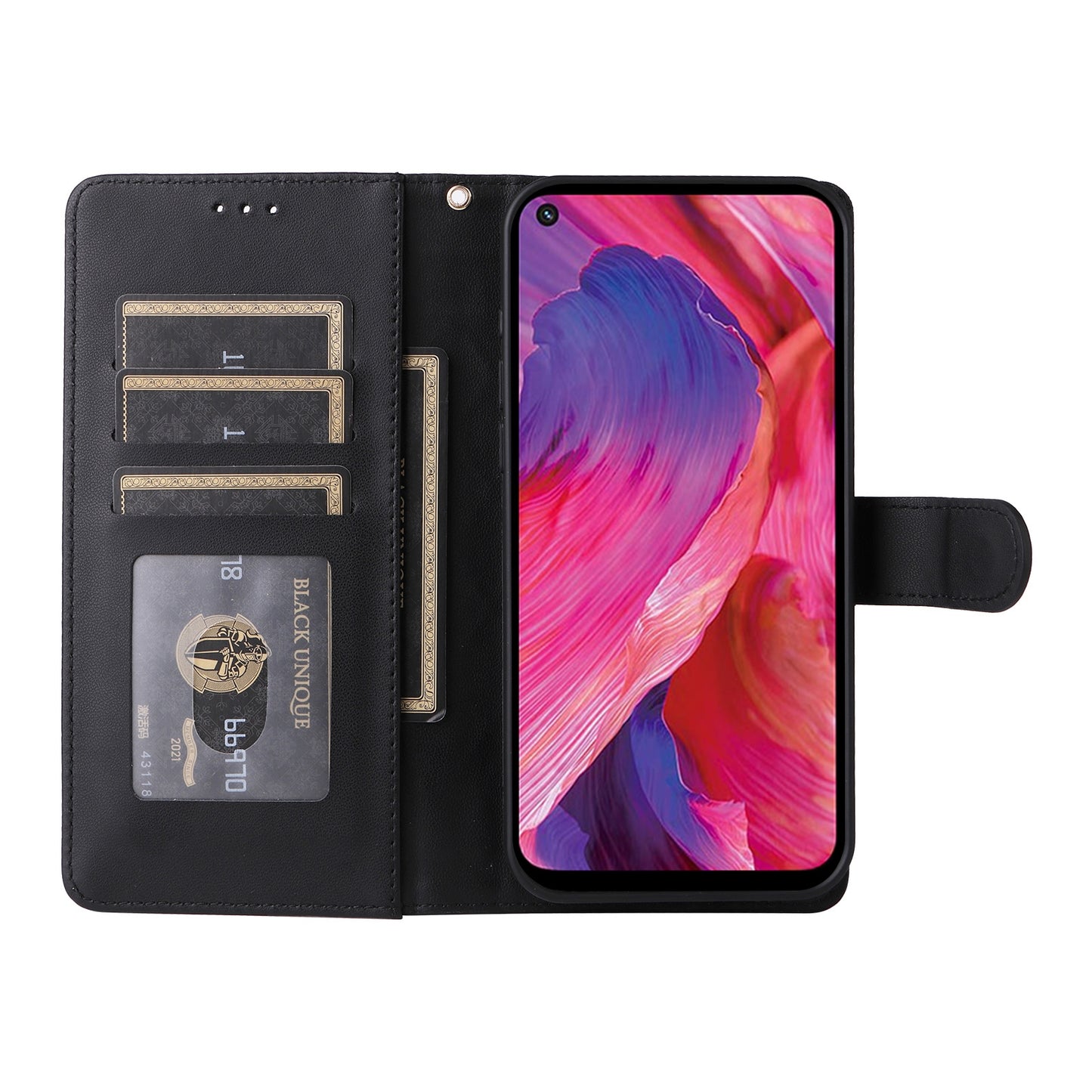 OPPO A54 5G / A74 5G Diamond Lattice Leather Flip Phone Case - Durable and Convenient Holder with Precision Cutouts