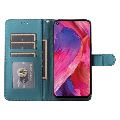 OPPO A54 5G / A74 5G Diamond Lattice Leather Flip Phone Case - Durable and Convenient Holder with Precision Cutouts