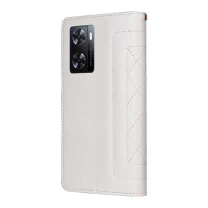 OPPO A57 / A57s Diamond Lattice Leather Flip Phone Case - Durable and Convenient Holder with Precision Cutouts