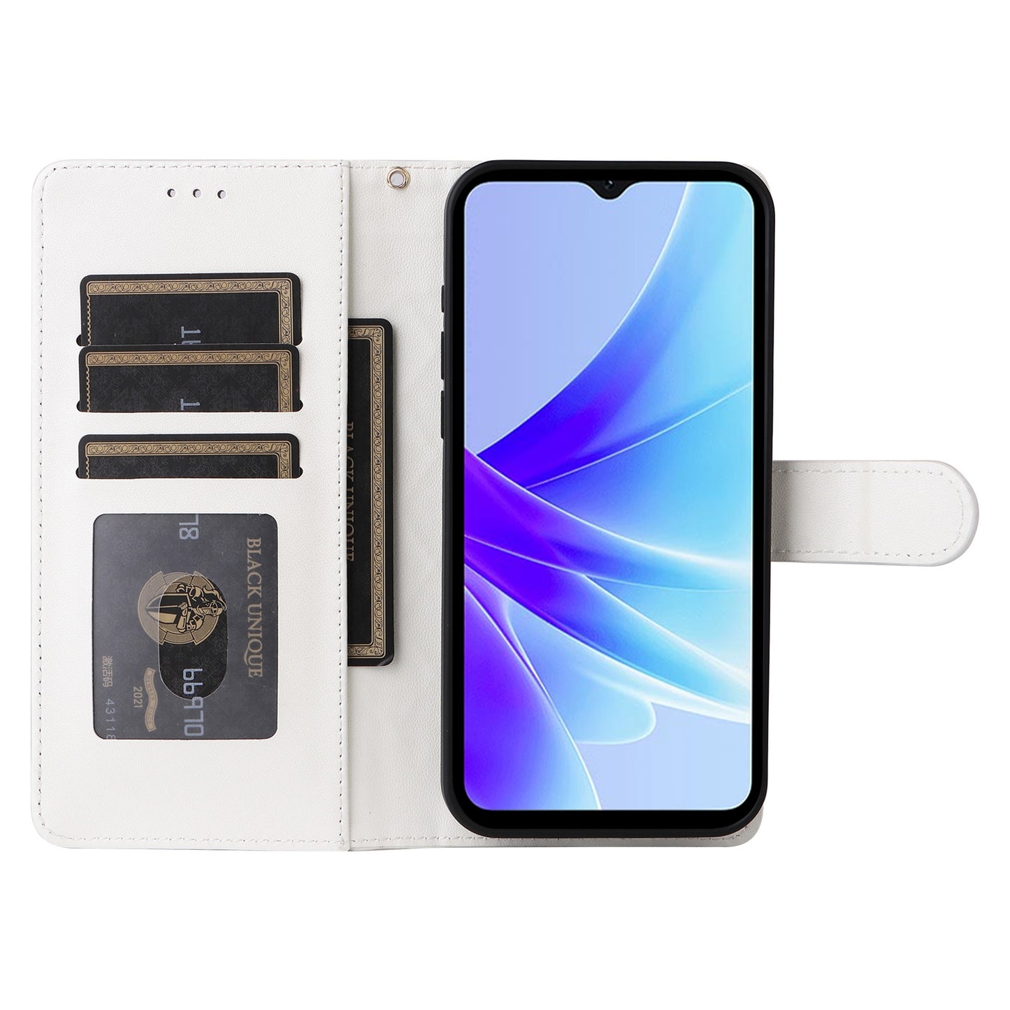 OPPO A57 / A57s Diamond Lattice Leather Flip Phone Case - Durable and Convenient Holder with Precision Cutouts