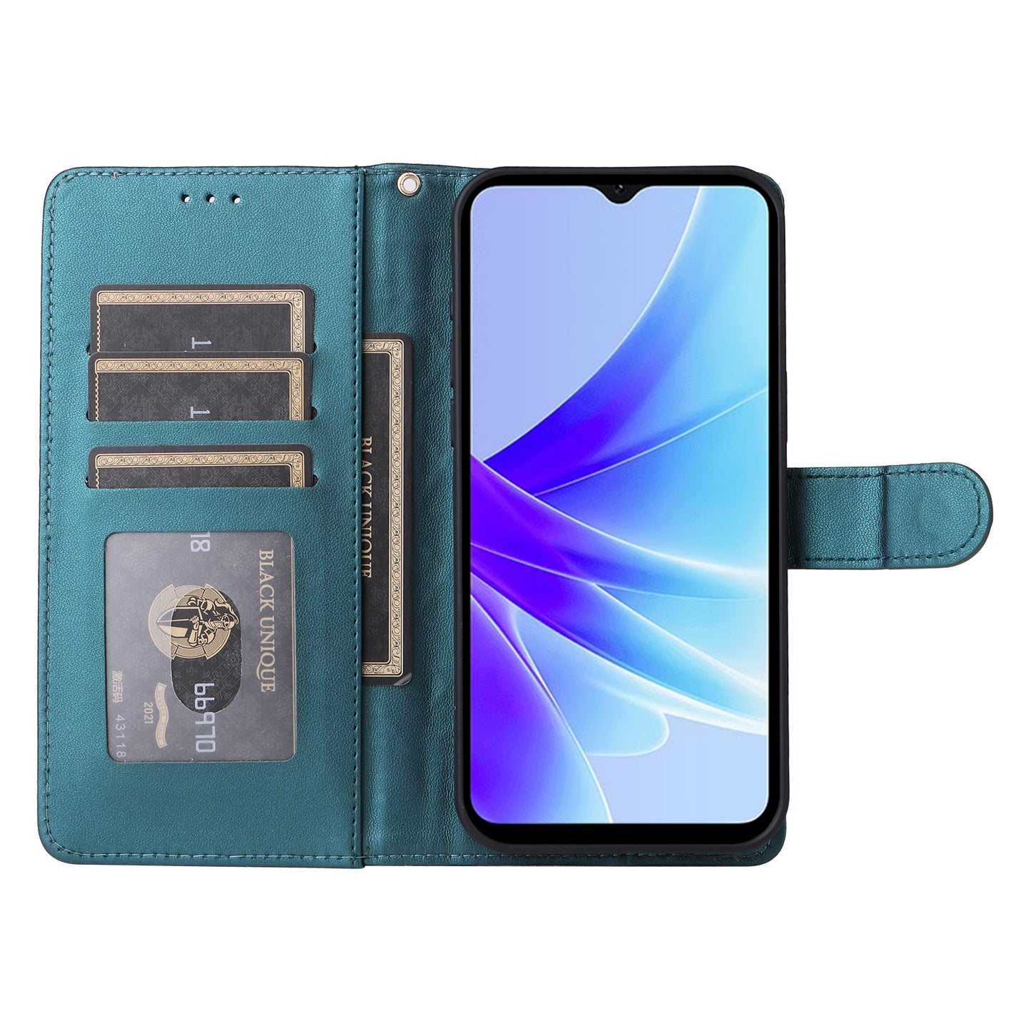 OPPO A57 / A57s Diamond Lattice Leather Flip Phone Case - Durable and Convenient Holder with Precision Cutouts