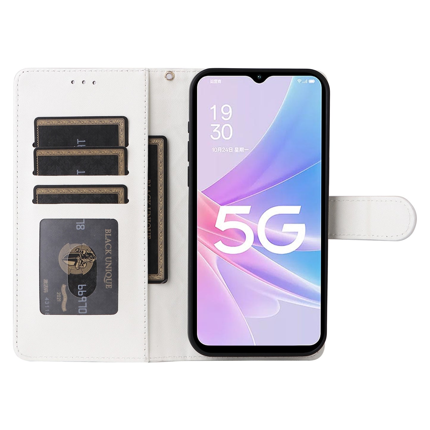 OPPO A58 5G / A78 5G Diamond Lattice Leather Flip Phone Case - Durable and Convenient Holder with Precision Cutouts