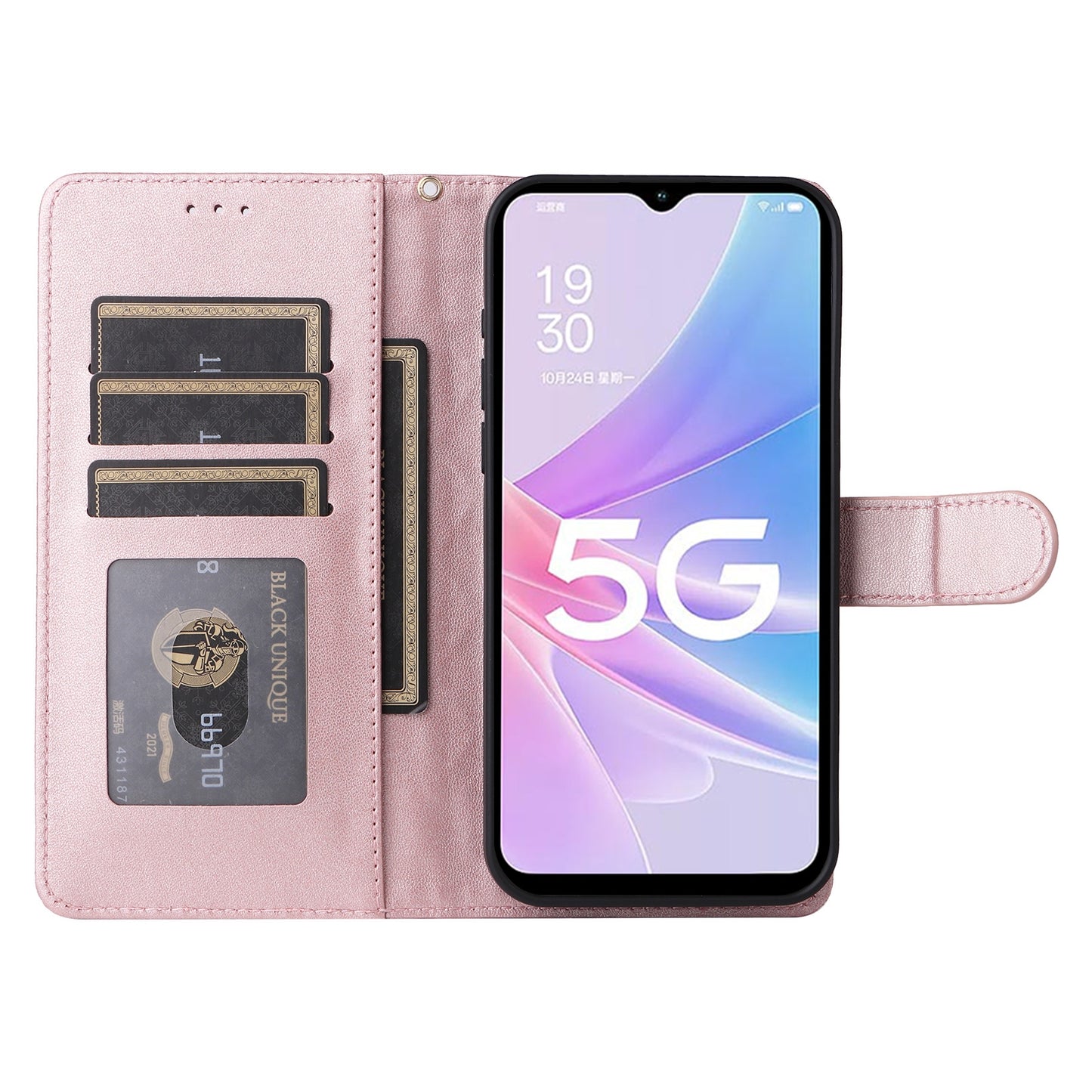 OPPO A58 5G / A78 5G Diamond Lattice Leather Flip Phone Case - Durable and Convenient Holder with Precision Cutouts