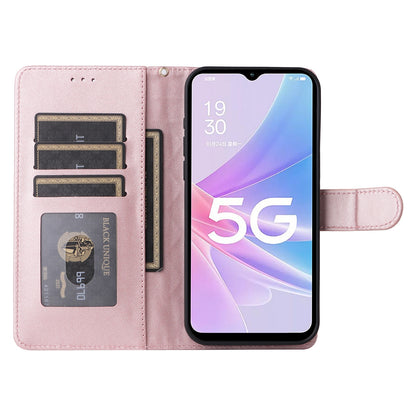 OPPO A58 5G / A78 5G Diamond Lattice Leather Flip Phone Case - Durable and Convenient Holder with Precision Cutouts