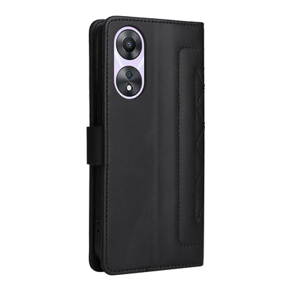 OPPO A58 5G / A78 5G Diamond Lattice Leather Flip Phone Case - Durable and Convenient Holder with Precision Cutouts