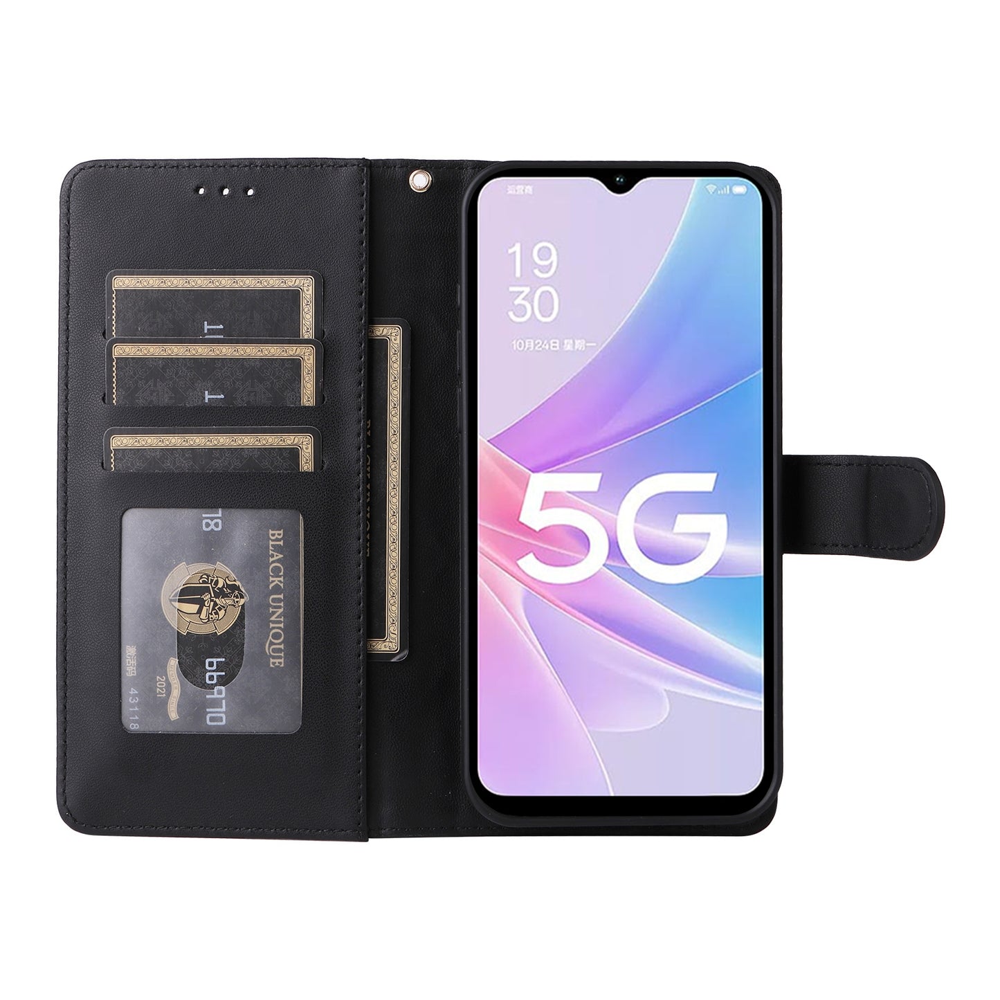 OPPO A58 5G / A78 5G Diamond Lattice Leather Flip Phone Case - Durable and Convenient Holder with Precision Cutouts