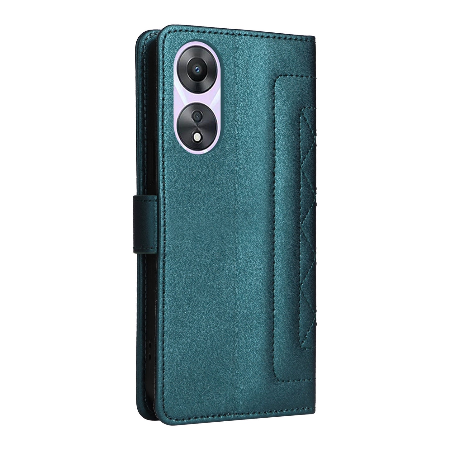 OPPO A58 5G / A78 5G Diamond Lattice Leather Flip Phone Case - Durable and Convenient Holder with Precision Cutouts