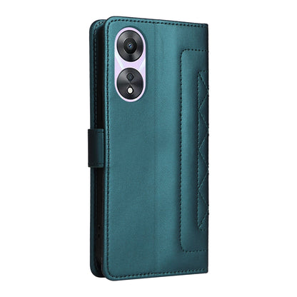 OPPO A58 5G / A78 5G Diamond Lattice Leather Flip Phone Case - Durable and Convenient Holder with Precision Cutouts