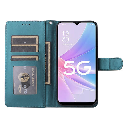 OPPO A58 5G / A78 5G Diamond Lattice Leather Flip Phone Case - Durable and Convenient Holder with Precision Cutouts