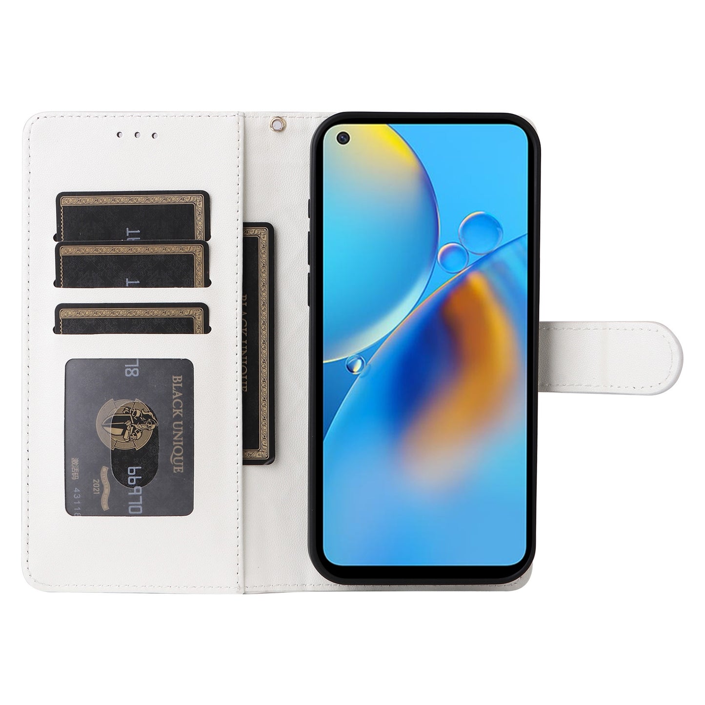 OPPO A74 / A95 4G / F19 Diamond Lattice Leather Flip Phone Case - Durable and Convenient Holder with Precision Cutouts