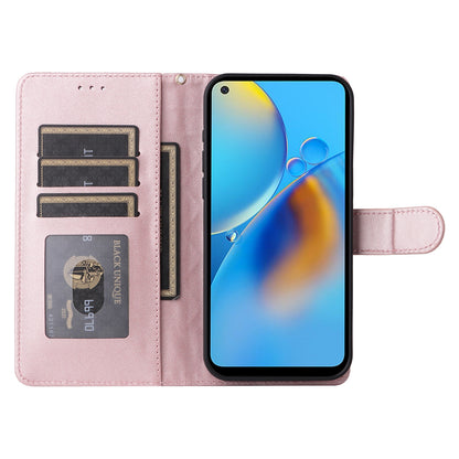 OPPO A74 / A95 4G / F19 Diamond Lattice Leather Flip Phone Case - Durable and Convenient Holder with Precision Cutouts