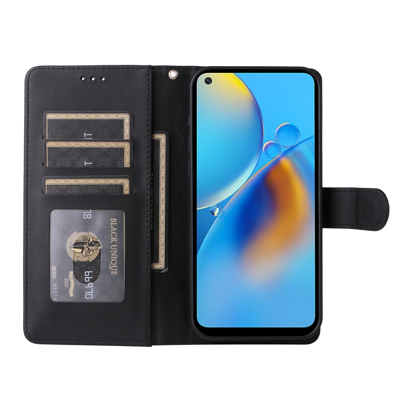 OPPO A74 / A95 4G / F19 Diamond Lattice Leather Flip Phone Case - Durable and Convenient Holder with Precision Cutouts