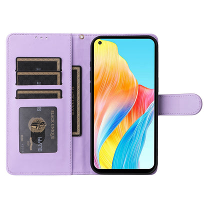 OPPO A78 4G Diamond Lattice Leather Flip Phone Case - Durable and Convenient Holder with Precision Cutouts