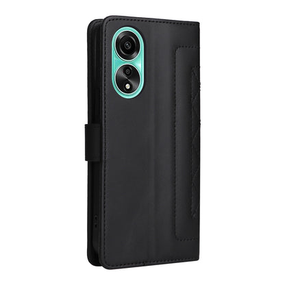 OPPO A78 4G Diamond Lattice Leather Flip Phone Case - Durable and Convenient Holder with Precision Cutouts