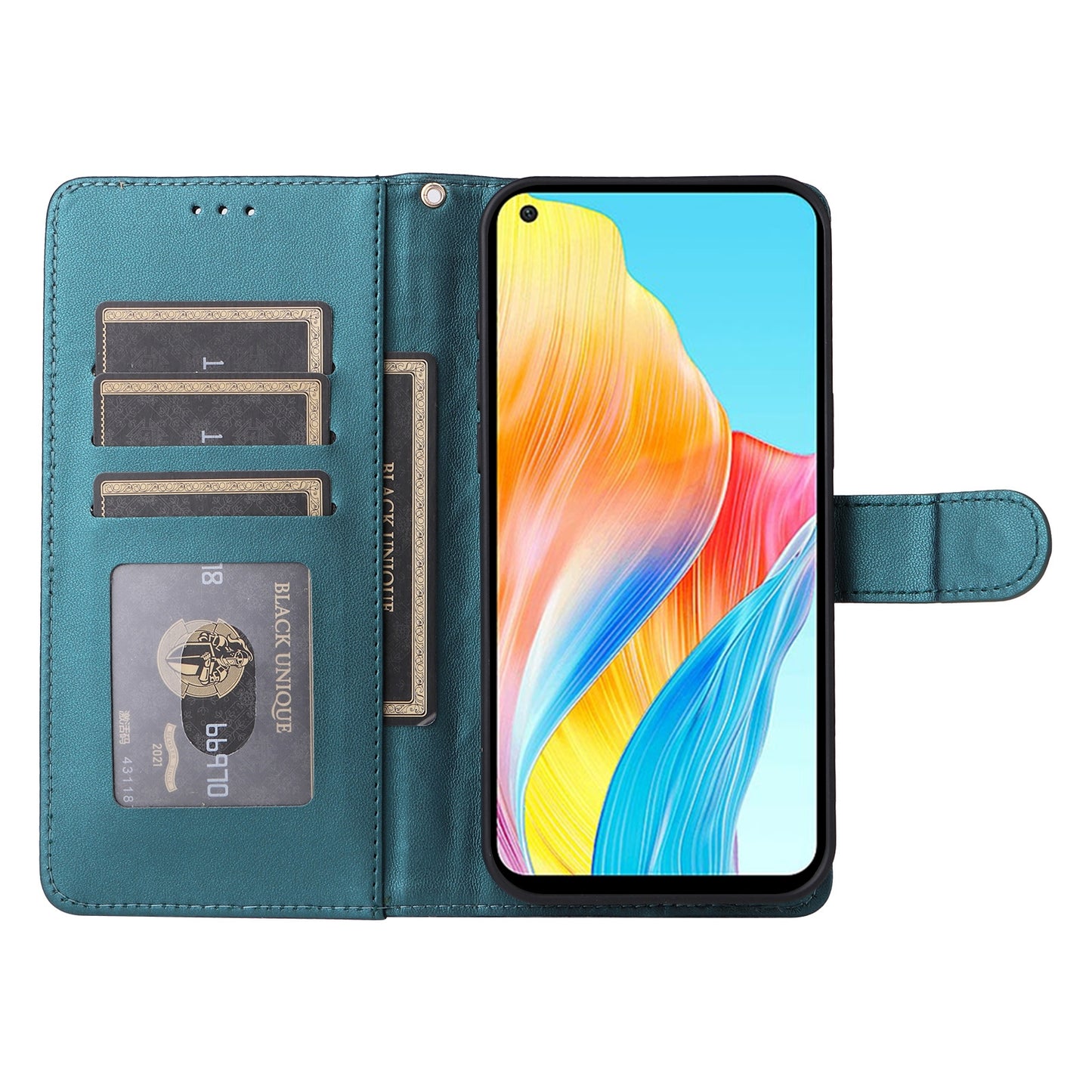 OPPO A78 4G Diamond Lattice Leather Flip Phone Case - Durable and Convenient Holder with Precision Cutouts