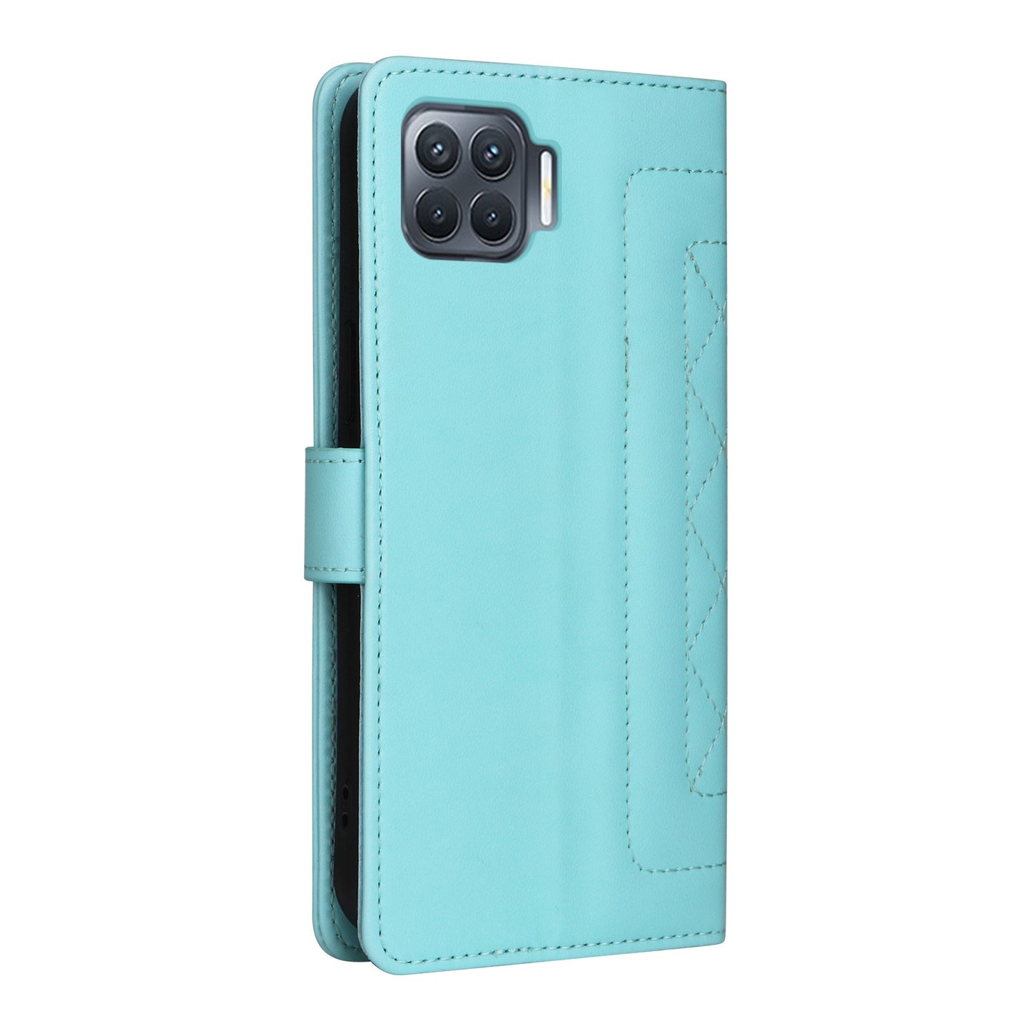 OPPO A93 4G / F17 Pro Diamond Lattice Leather Flip Phone Case - Durable and Convenient Holder with Precision Cutouts