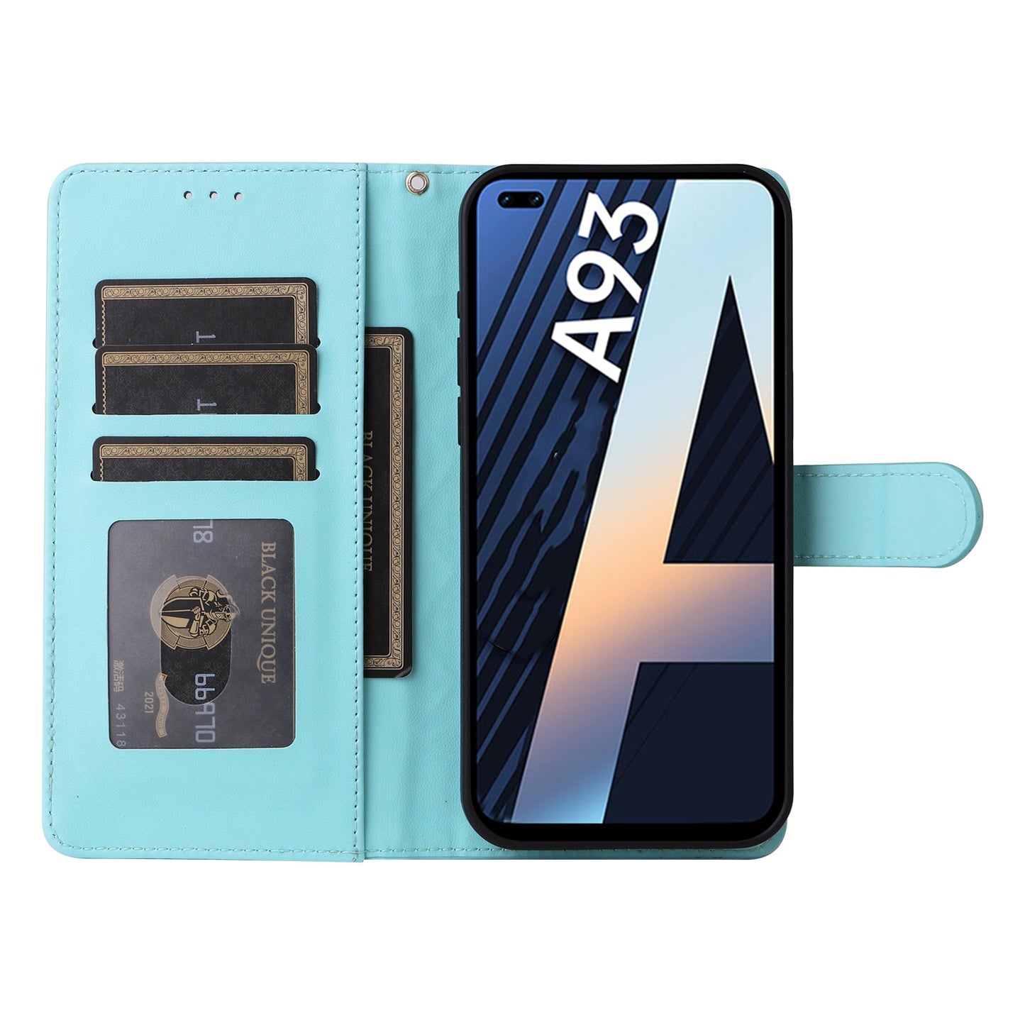 OPPO A93 4G / F17 Pro Diamond Lattice Leather Flip Phone Case - Durable and Convenient Holder with Precision Cutouts