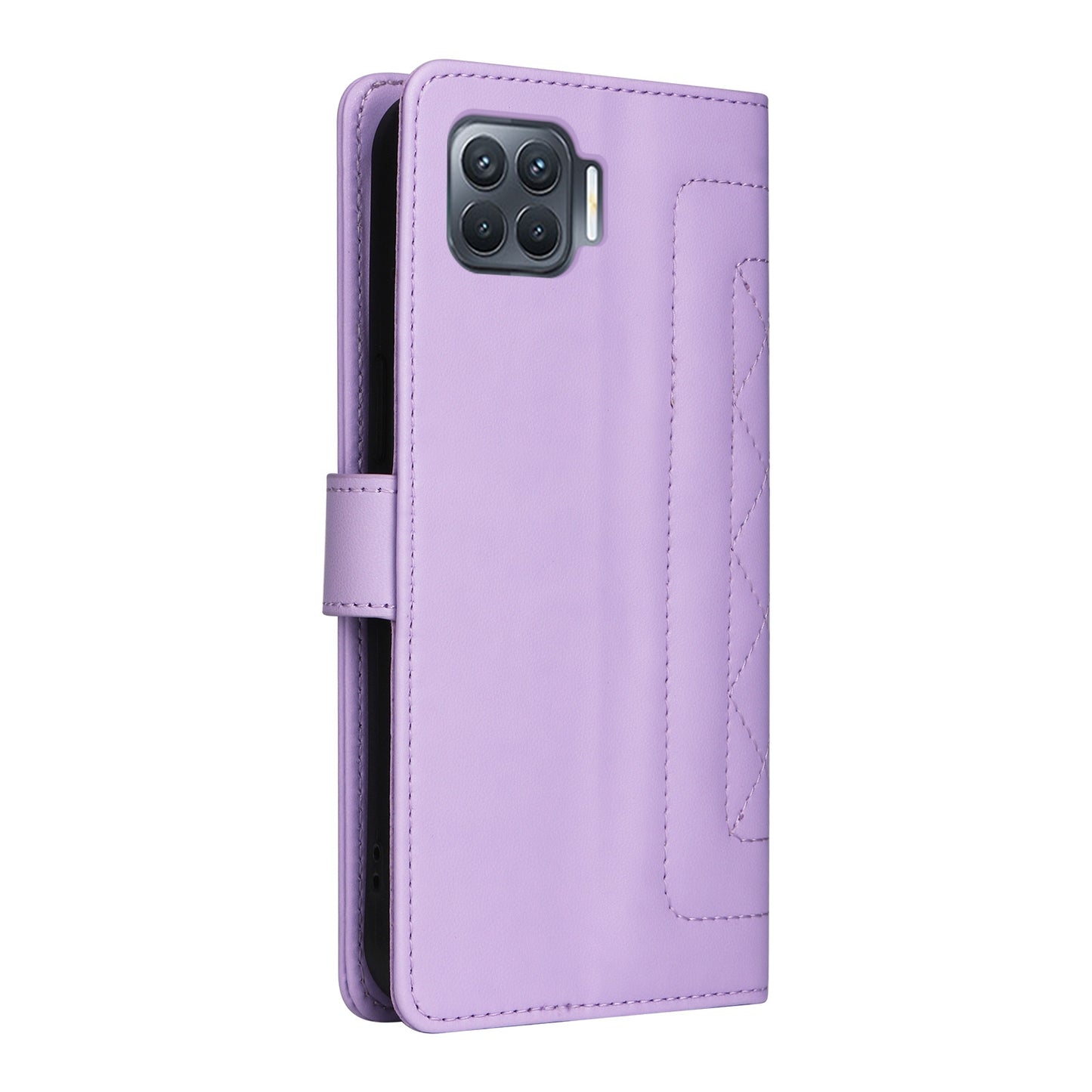 OPPO A93 4G / F17 Pro Diamond Lattice Leather Flip Phone Case - Durable and Convenient Holder with Precision Cutouts