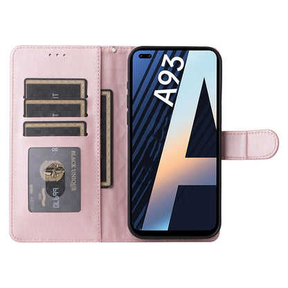 OPPO A93 4G / F17 Pro Diamond Lattice Leather Flip Phone Case - Durable and Convenient Holder with Precision Cutouts
