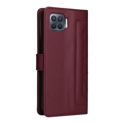 OPPO A93 4G / F17 Pro Diamond Lattice Leather Flip Phone Case - Durable and Convenient Holder with Precision Cutouts