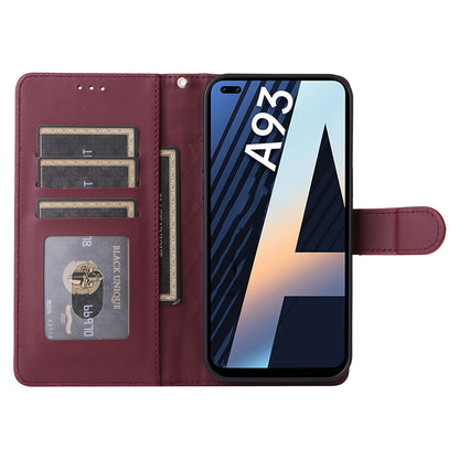 OPPO A93 4G / F17 Pro Diamond Lattice Leather Flip Phone Case - Durable and Convenient Holder with Precision Cutouts