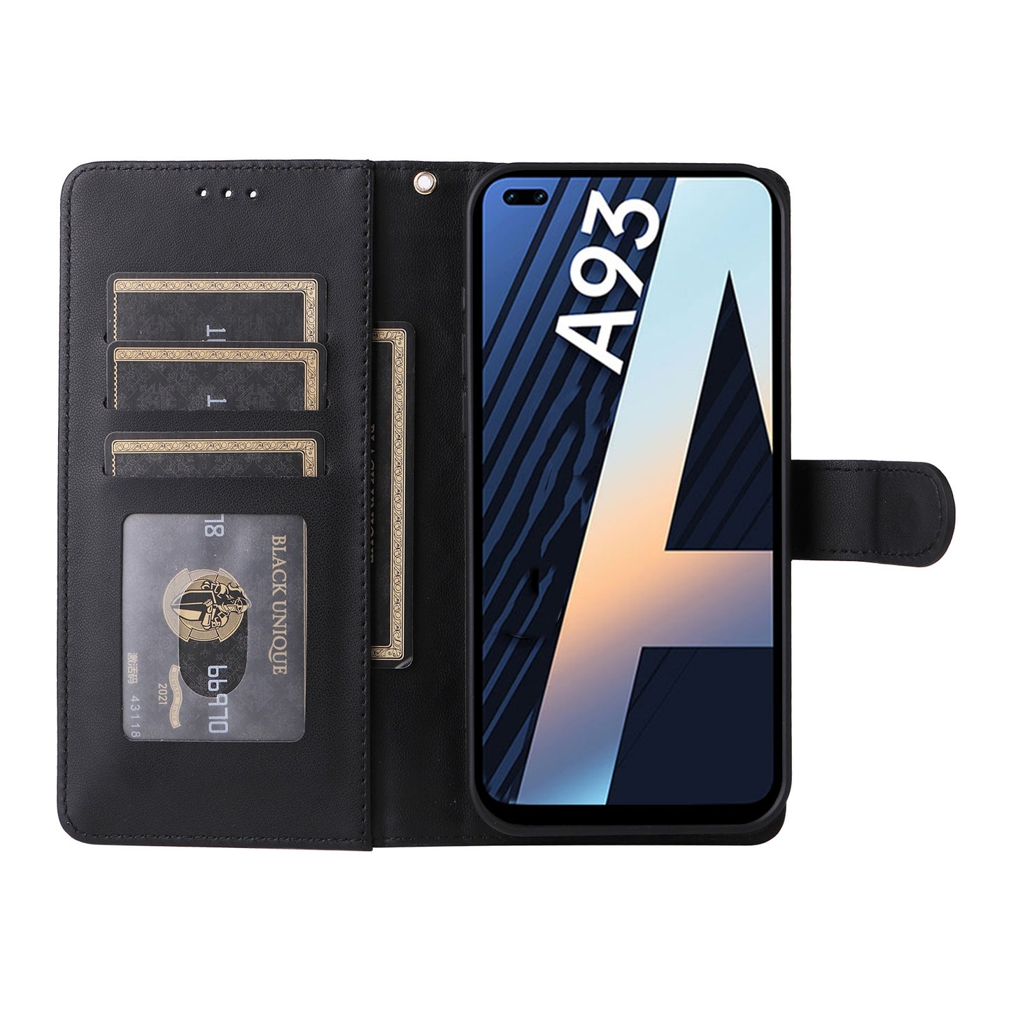 OPPO A93 4G / F17 Pro Diamond Lattice Leather Flip Phone Case - Durable and Convenient Holder with Precision Cutouts
