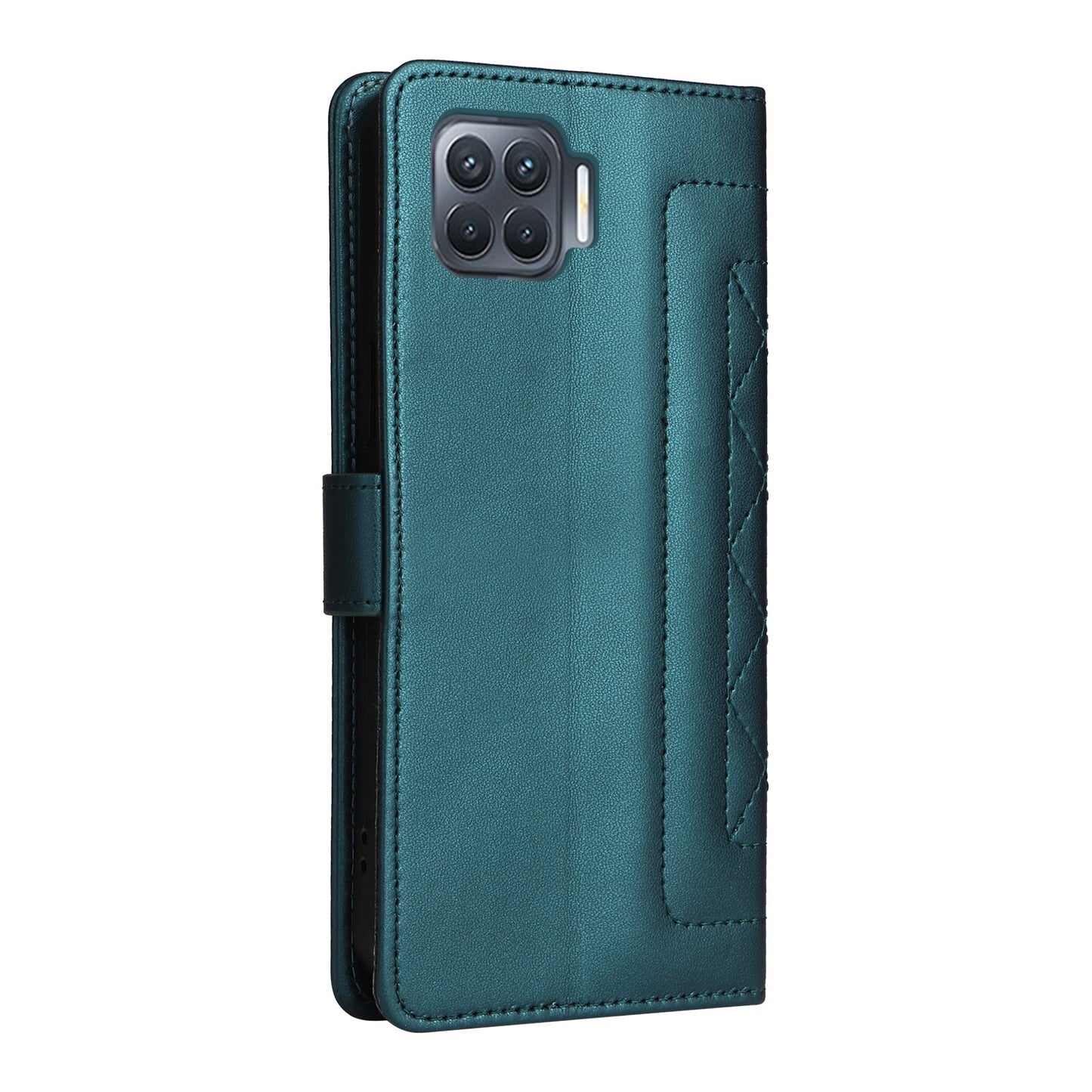OPPO A93 4G / F17 Pro Diamond Lattice Leather Flip Phone Case - Durable and Convenient Holder with Precision Cutouts