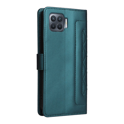 OPPO A93 4G / F17 Pro Diamond Lattice Leather Flip Phone Case - Durable and Convenient Holder with Precision Cutouts