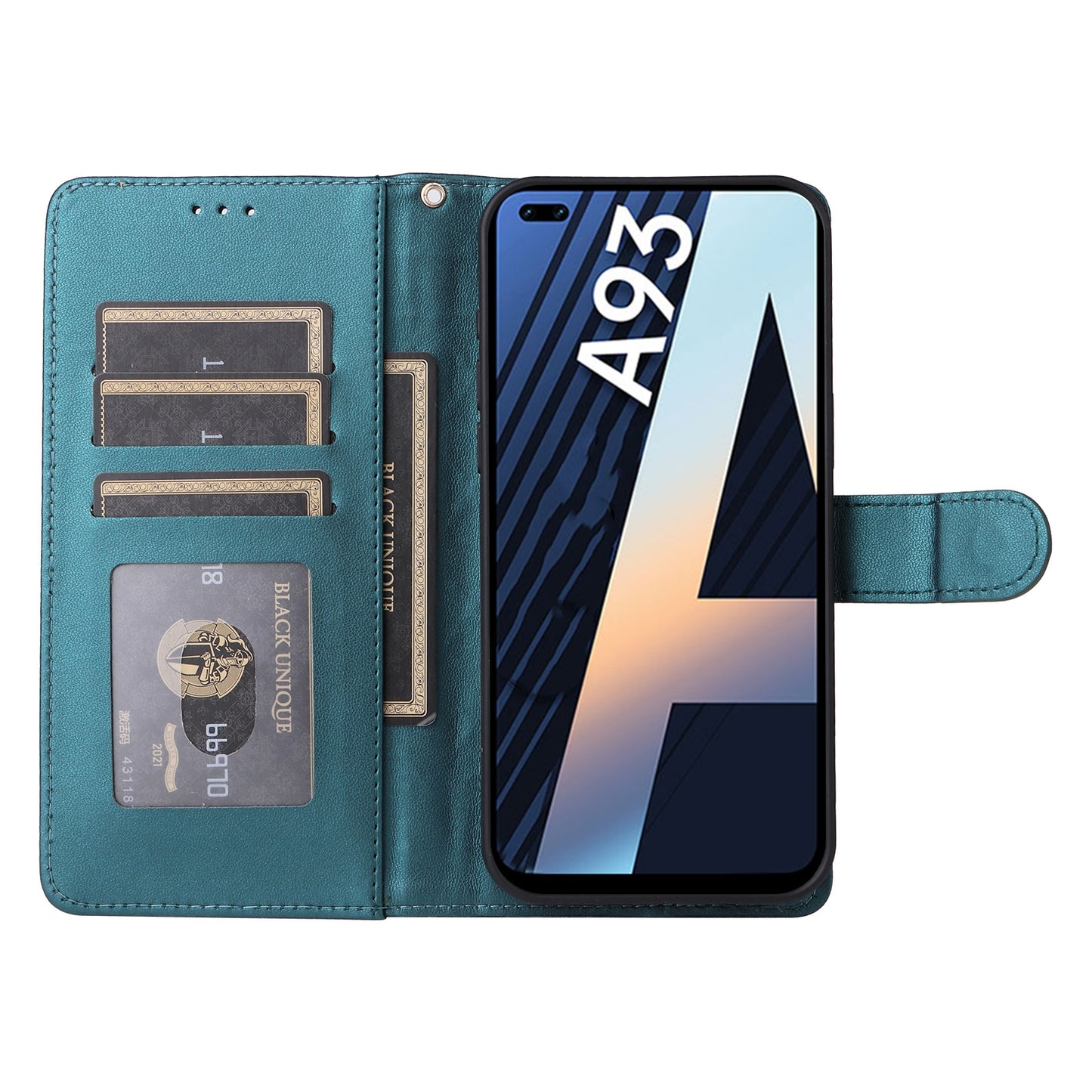 OPPO A93 4G / F17 Pro Diamond Lattice Leather Flip Phone Case - Durable and Convenient Holder with Precision Cutouts