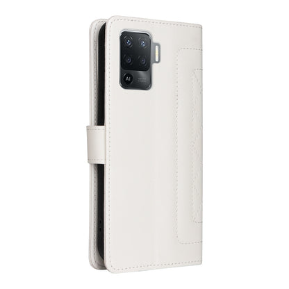 OPPO A94 / F19 Pro Diamond Lattice Leather Flip Phone Case - Durable and Convenient Holder with Precision Cutouts