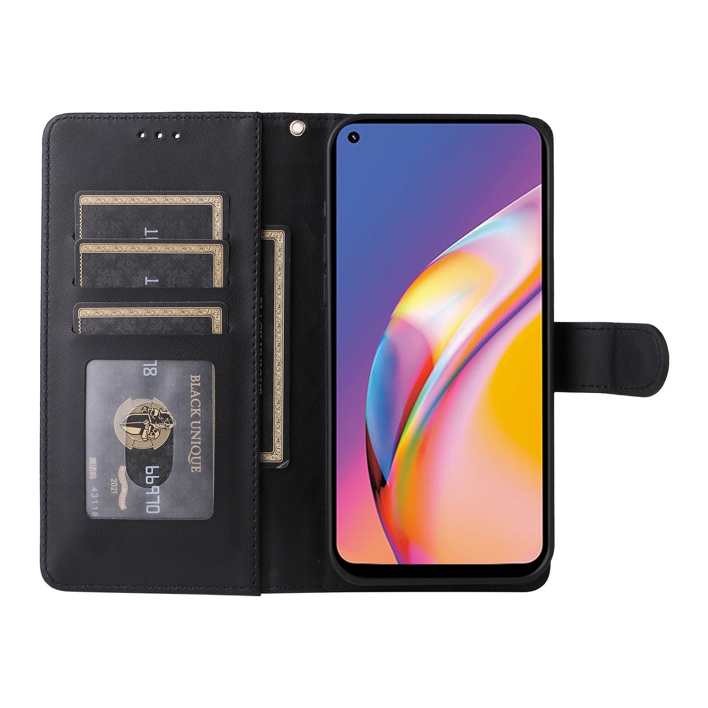 OPPO A94 / F19 Pro Diamond Lattice Leather Flip Phone Case - Durable and Convenient Holder with Precision Cutouts