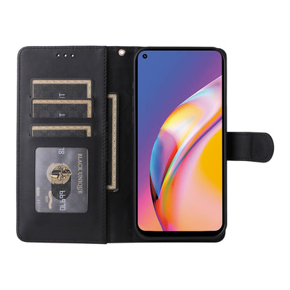 OPPO A94 / F19 Pro Diamond Lattice Leather Flip Phone Case - Durable and Convenient Holder with Precision Cutouts