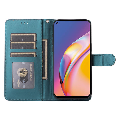OPPO A94 / F19 Pro Diamond Lattice Leather Flip Phone Case - Durable and Convenient Holder with Precision Cutouts