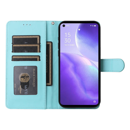 OPPO Reno5 5G / Find X3 Lite Diamond Lattice Leather Flip Phone Case - Durable and Convenient Holder with Precision Cutouts