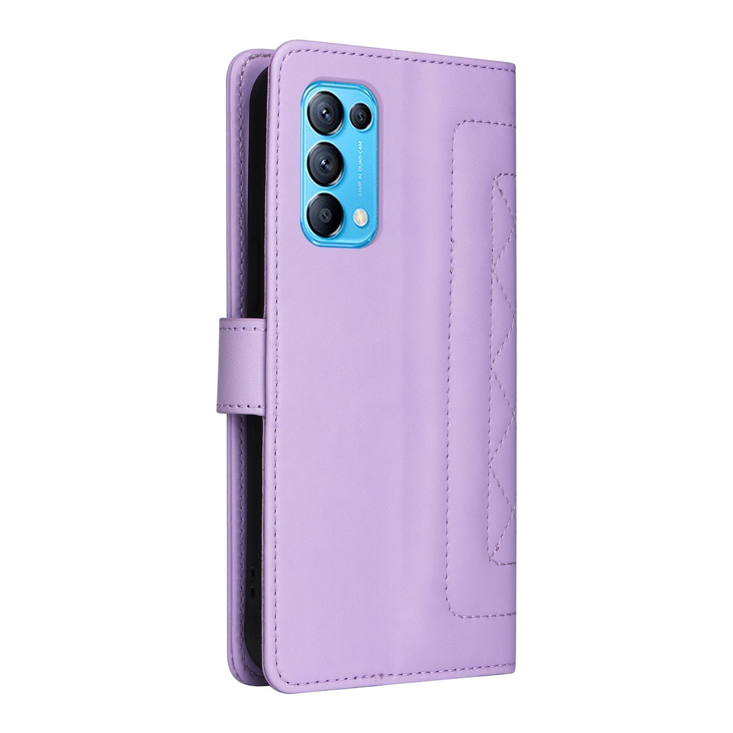 OPPO Reno5 5G / Find X3 Lite Diamond Lattice Leather Flip Phone Case - Durable and Convenient Holder with Precision Cutouts