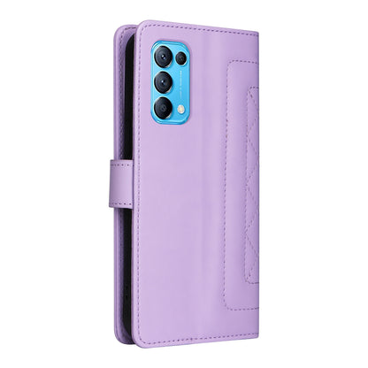 OPPO Reno5 5G / Find X3 Lite Diamond Lattice Leather Flip Phone Case - Durable and Convenient Holder with Precision Cutouts